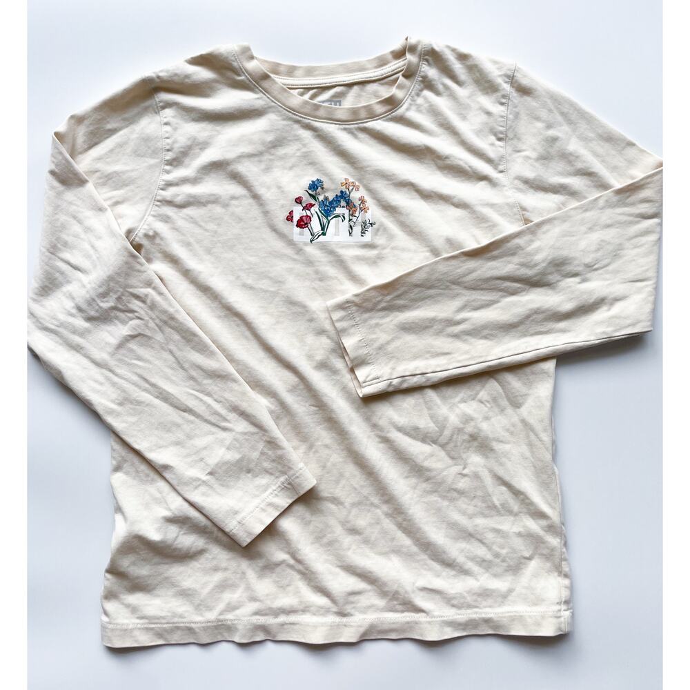 Girl's Kith Long Sleeve Floral Logo T-shirt Size 8/9